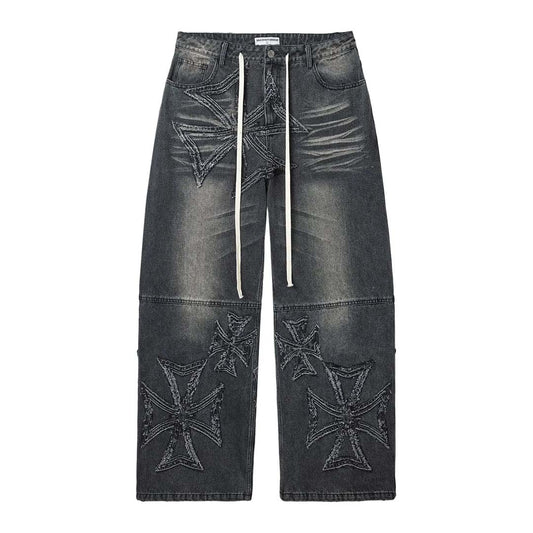 Vale Forever Black Croxx Denim Baggy Pants